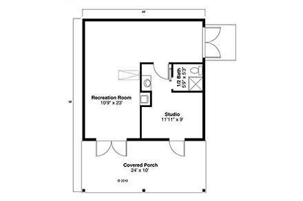Cottage Misc Plan 41361 First Level Plan