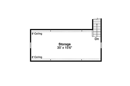 Country, Traditional 3 Car Garage Plan 41373 Second Level Plan