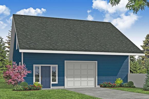Country, Traditional 3 Car Garage Plan 41373 Elevation