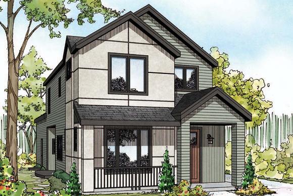 Contemporary, Southwest House Plan 41388 with 3 Beds, 3 Baths, 2 Car Garage Elevation