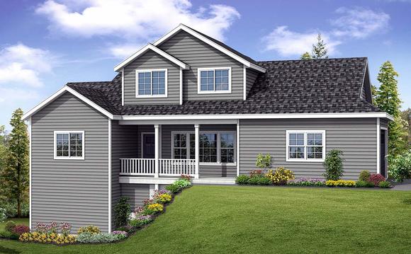 Contemporary, Country, Ranch House Plan 41390 with 3 Beds, 3 Baths, 2 Car Garage Elevation