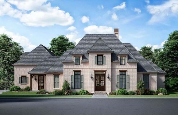 European, French Country House Plan 41414 with 4 Beds, 4 Baths, 3 Car Garage Elevation