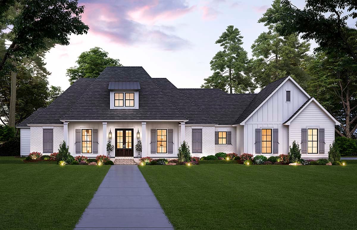 French Country House Plan 41425 with 4 Beds, 3 Baths, 3 Car Garage Elevation