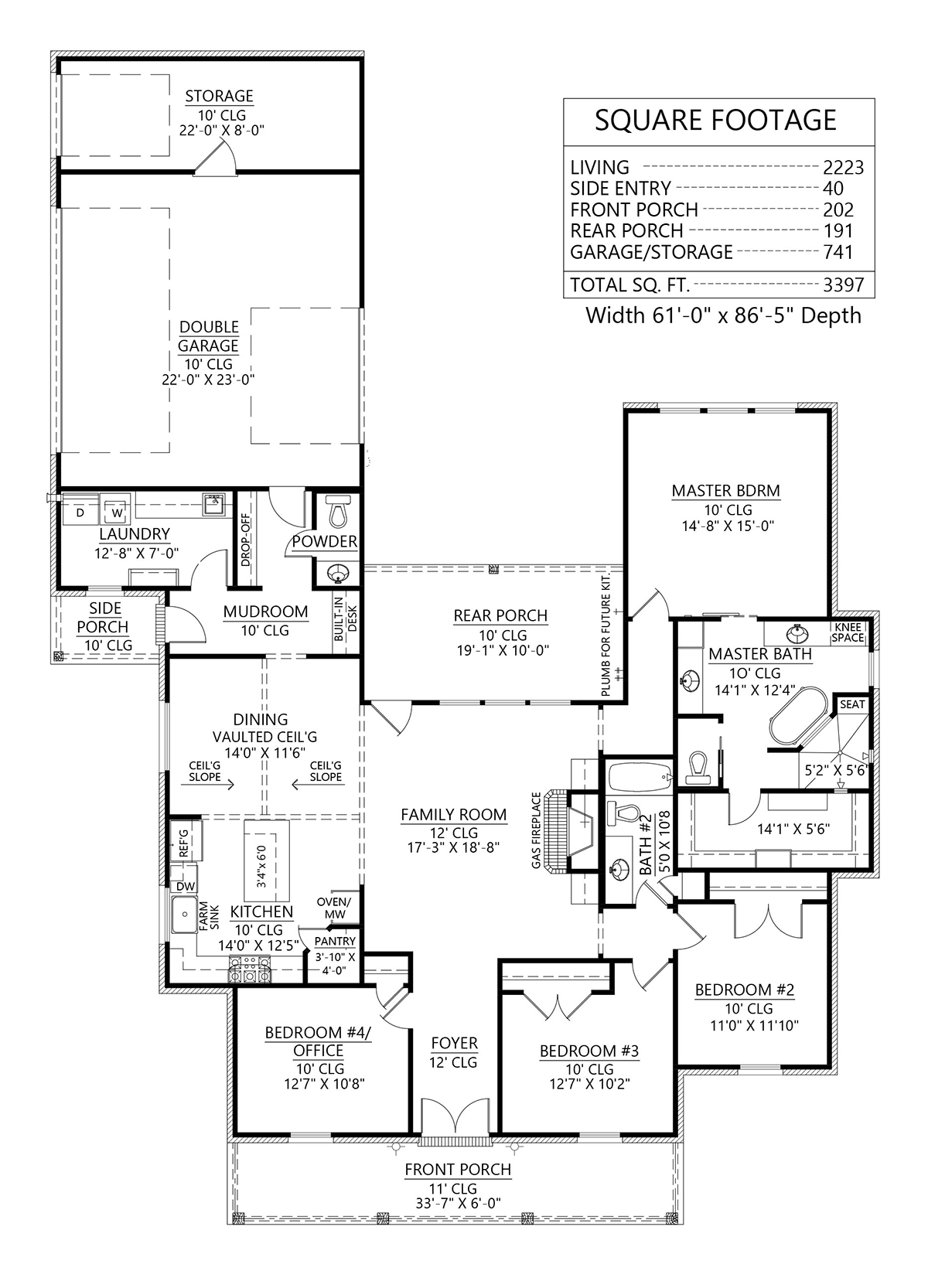 Front Entry Garage Floor Plans