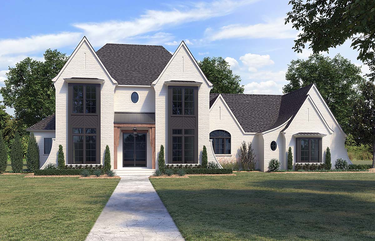 European, French Country House Plan 41435 with 4 Beds, 5 Baths, 3 Car Garage Elevation