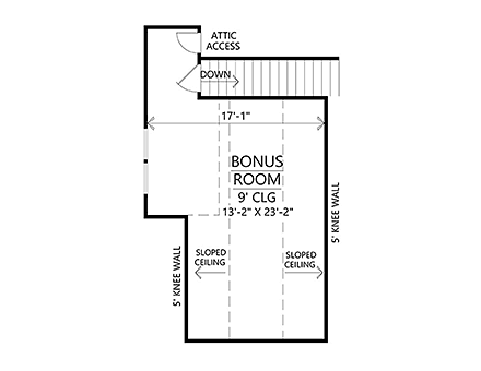 Craftsman, Farmhouse House Plan 41436 with 3 Beds, 3 Baths, 2 Car Garage Second Level Plan
