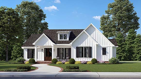 Country, Craftsman, Farmhouse House Plan 41439 with 3 Beds, 2 Baths, 2 Car Garage Elevation