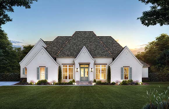 European, French Country House Plan 41440 with 4 Beds, 3 Baths, 2 Car Garage Elevation