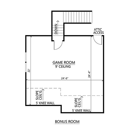 Country, Farmhouse, Ranch House Plan 41456 with 4 Beds, 3 Baths, 2 Car Garage Second Level Plan