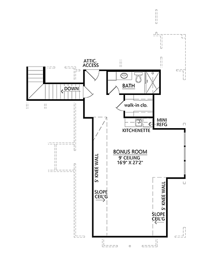 Farmhouse, One-Story, Ranch House Plan 41467 with 4 Beds, 5 Baths, 3 Car Garage Second Level Plan