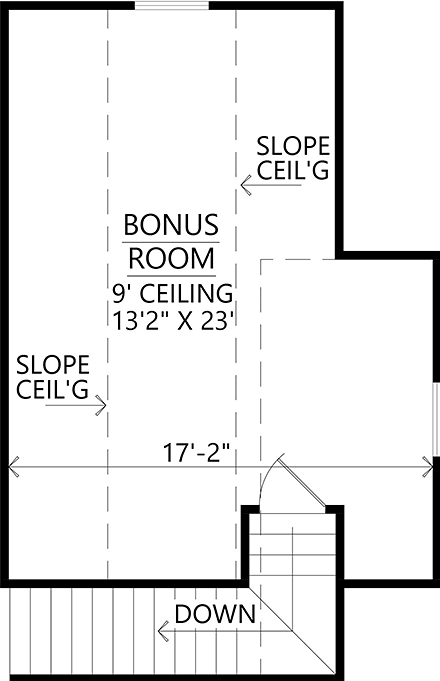 Farmhouse House Plan 41474 with 3 Beds, 3 Baths, 2 Car Garage Second Level Plan