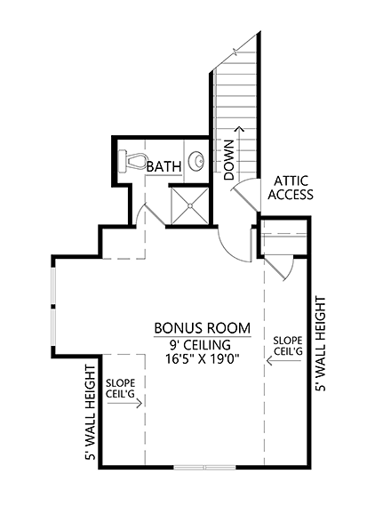 Farmhouse House Plan 41478 with 4 Beds, 4 Baths, 2 Car Garage Second Level Plan
