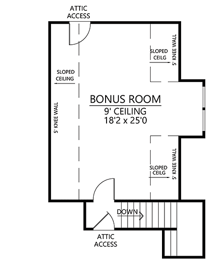 Country, Farmhouse, New American, Southern House Plan 41495 with 4 Beds, 4 Baths, 3 Car Garage Second Level Plan