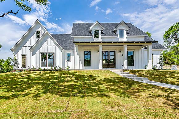 Country, Farmhouse House Plan 41496 with 4 Beds, 3 Baths, 3 Car Garage Elevation