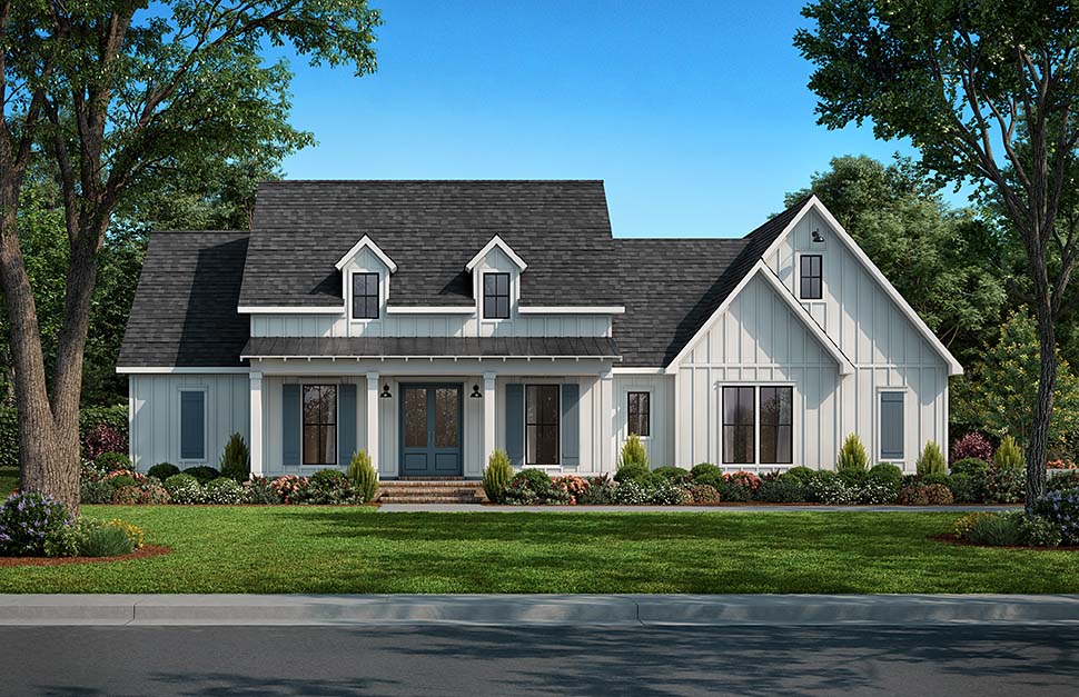 Country, Farmhouse Plan with 2546 Sq. Ft., 4 Bedrooms, 3 Bathrooms, 3 Car Garage Picture 44