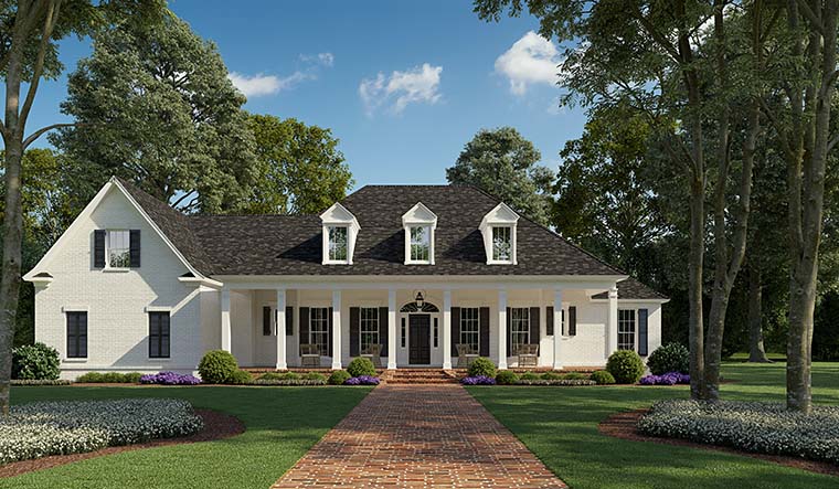 Acadian, Southern Plan with 2979 Sq. Ft., 4 Bedrooms, 3 Bathrooms, 3 Car Garage Picture 46