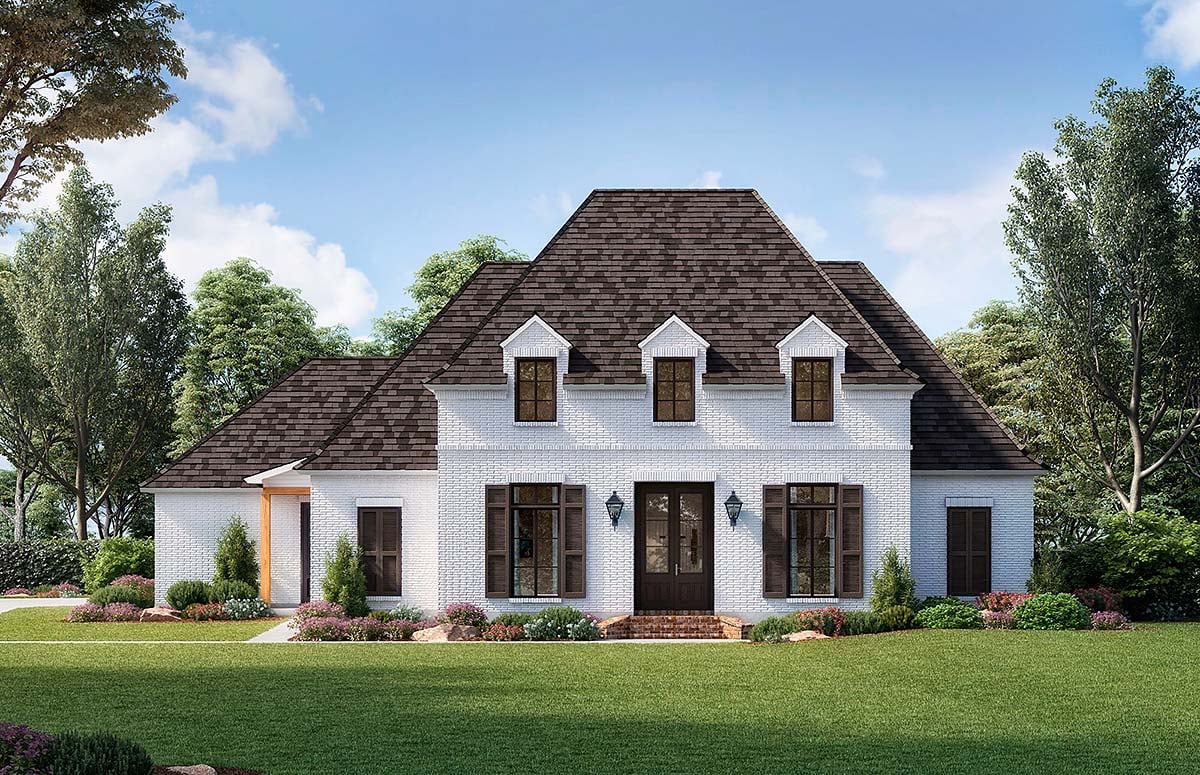 House Plan 41499 - French Country Style with 2777 Sq Ft, 4 Bed, 3 |  COOLhouseplans.com, image size:1200x775