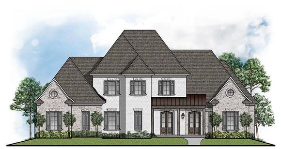 Colonial, European, Southern House Plan 41514 with 4 Beds, 4 Baths, 3 Car Garage Elevation