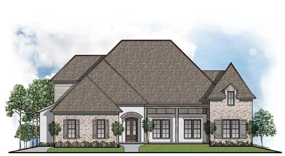 Contemporary, European, Southern House Plan 41521 with 4 Beds, 5 Baths, 3 Car Garage Elevation