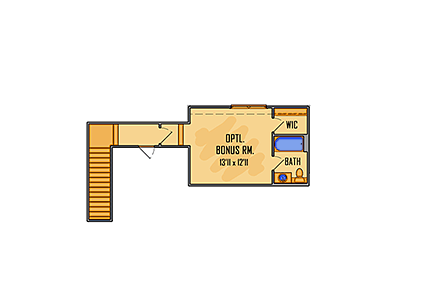 European, Southern, Traditional House Plan 41522 with 4 Beds, 4 Baths, 3 Car Garage Second Level Plan