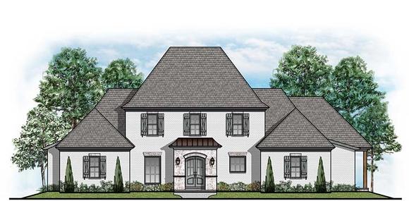 Colonial, Country, European House Plan 41532 with 4 Beds, 5 Baths, 3 Car Garage Elevation