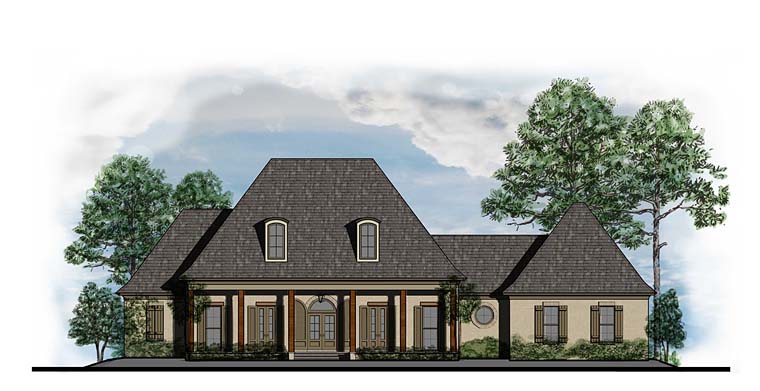 European, French Country, Southern House Plan 41563 with 4 Beds, 4 Baths, 3 Car Garage Elevation