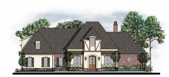 Country, European, French Country, Southern, Tudor House Plan 41564 with 5 Beds, 5 Baths, 3 Car Garage Elevation