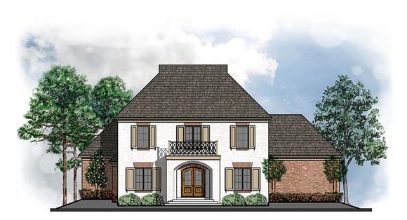 Colonial, European, French Country, Southern House Plan 41571 with 4 Beds, 4 Baths, 2 Car Garage Elevation