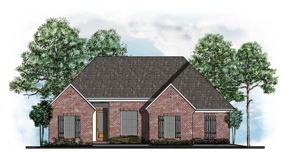 Ranch, Southern, Traditional House Plan 41575 with 3 Beds, 2 Baths, 2 Car Garage Elevation