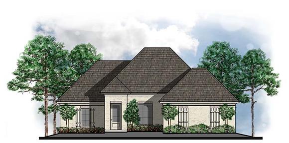 European, Southern House Plan 41576 with 3 Beds, 2 Baths, 2 Car Garage Elevation