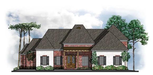 Country, French Country House Plan 41577 with 5 Beds, 7 Baths, 3 Car Garage Elevation