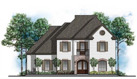 Colonial, European, Traditional House Plan 41614 with 4 Beds, 3 Baths, 3 Car Garage Elevation