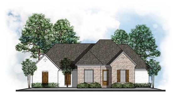 Country, European, Southwest, Traditional House Plan 41619 with 3 Beds, 2 Baths, 2 Car Garage Elevation