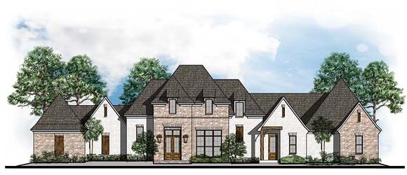 Colonial, European, Southern House Plan 41621 with 4 Beds, 4 Baths, 3 Car Garage Elevation