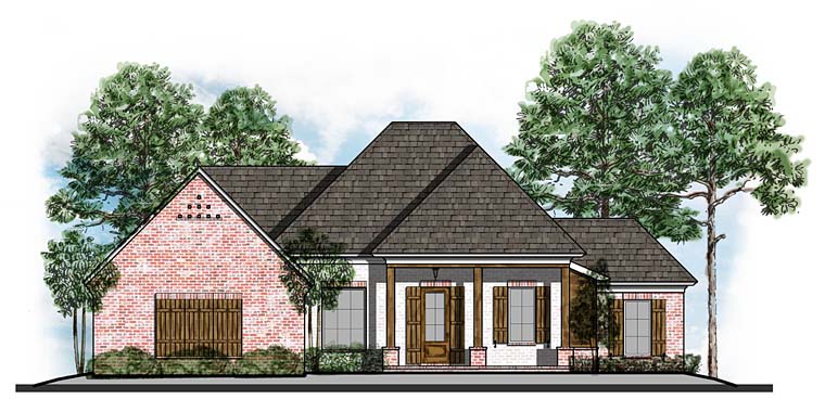 Country, European, Ranch, Southern House Plan 41631 with 4 Beds, 3 Baths, 2 Car Garage Elevation