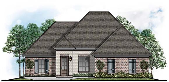 European, Southern House Plan 41656 with 3 Beds, 2 Baths, 2 Car Garage Elevation