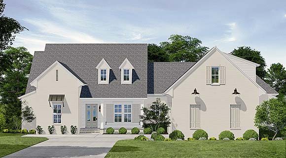 Colonial, Contemporary, Country, Farmhouse, Traditional House Plan 41660 with 4 Beds, 4 Baths, 3 Car Garage Elevation