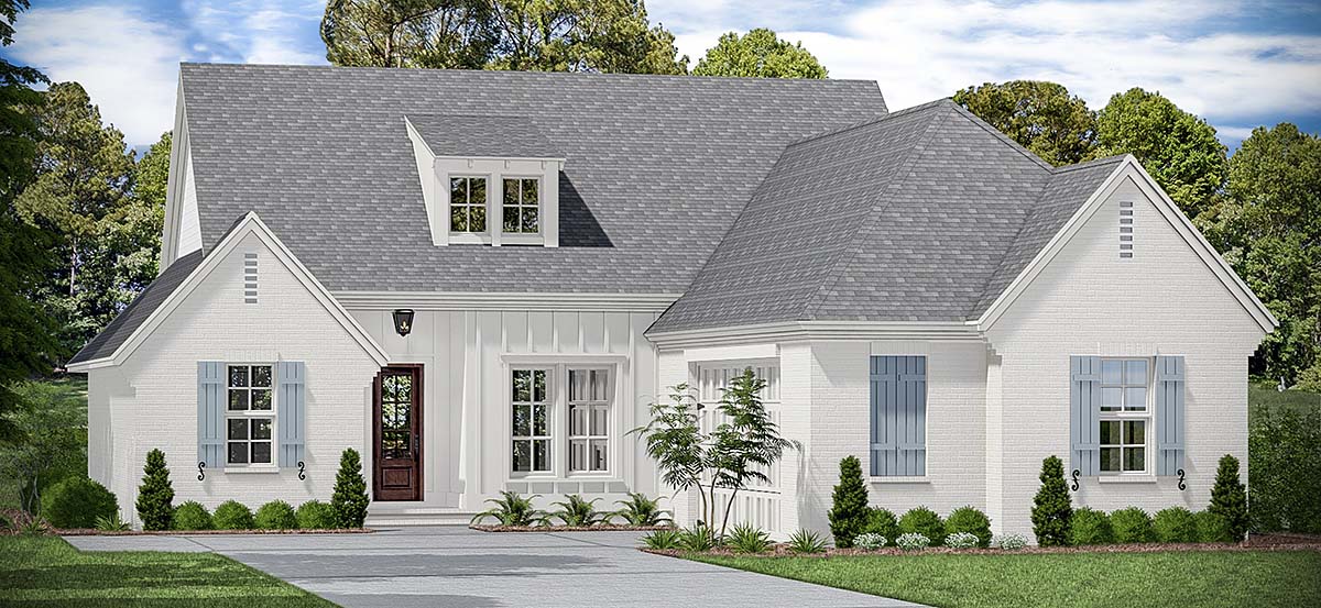 Country, Farmhouse, Traditional House Plan 41665 with 4 Beds, 3 Baths, 2 Car Garage Elevation