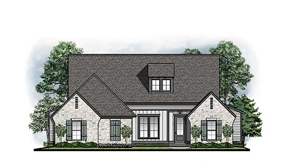 Country, European, Farmhouse, Southern, Traditional House Plan 41670 with 4 Beds, 3 Baths, 3 Car Garage Elevation