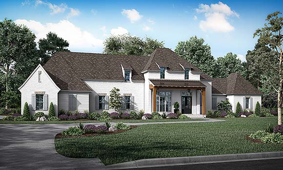Country, European, Farmhouse, Southern, Traditional House Plan 41679 with 4 Beds, 5 Baths, 3 Car Garage Elevation