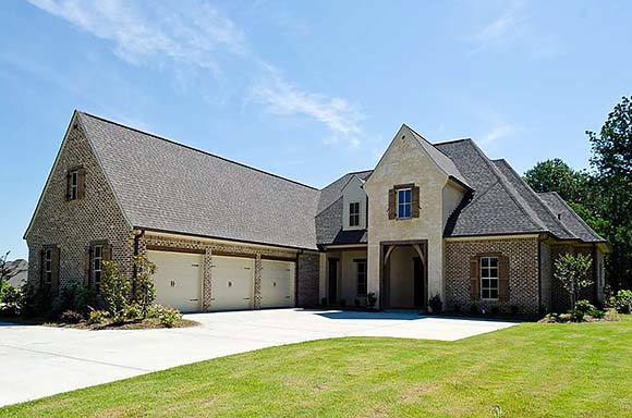 European, Southern, Traditional House Plan 41681 with 4 Beds, 4 Baths, 3 Car Garage Elevation