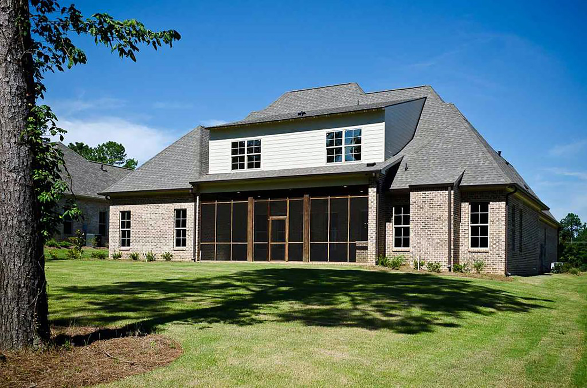 European, Southern, Traditional House Plan 41681 with 4 Beds, 4 Baths, 3 Car Garage Rear Elevation