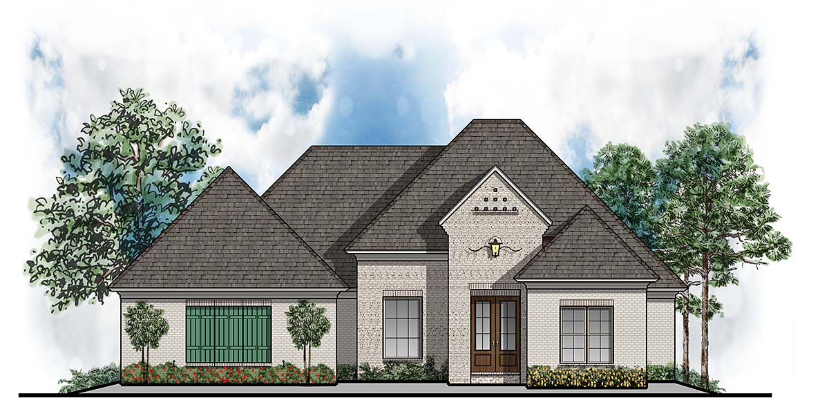 House Plan 41692 - Traditional Style with 2140 Sq Ft, 4 Bed, 3 Ba ...