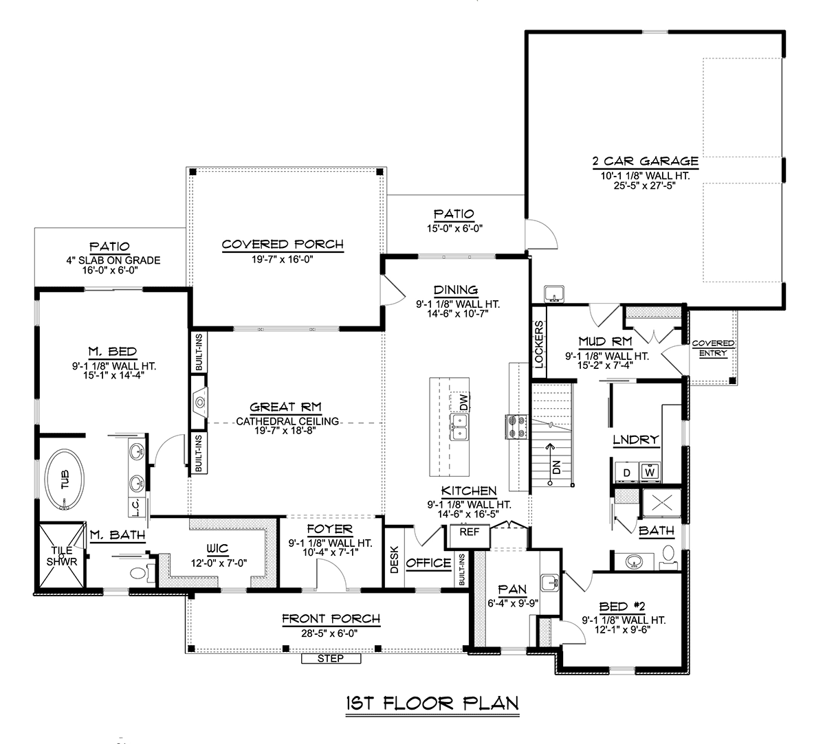 House Plan 41826 - Ranch Style with 2147 Sq Ft, 2 Bed, 2 Bath