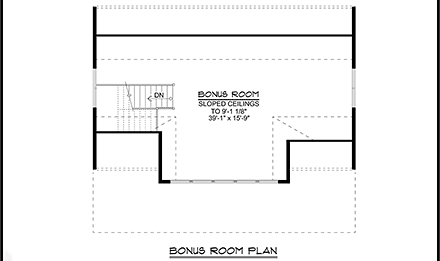 Bungalow, Craftsman 2 Car Garage Apartment Plan 41829 Second Level Plan
