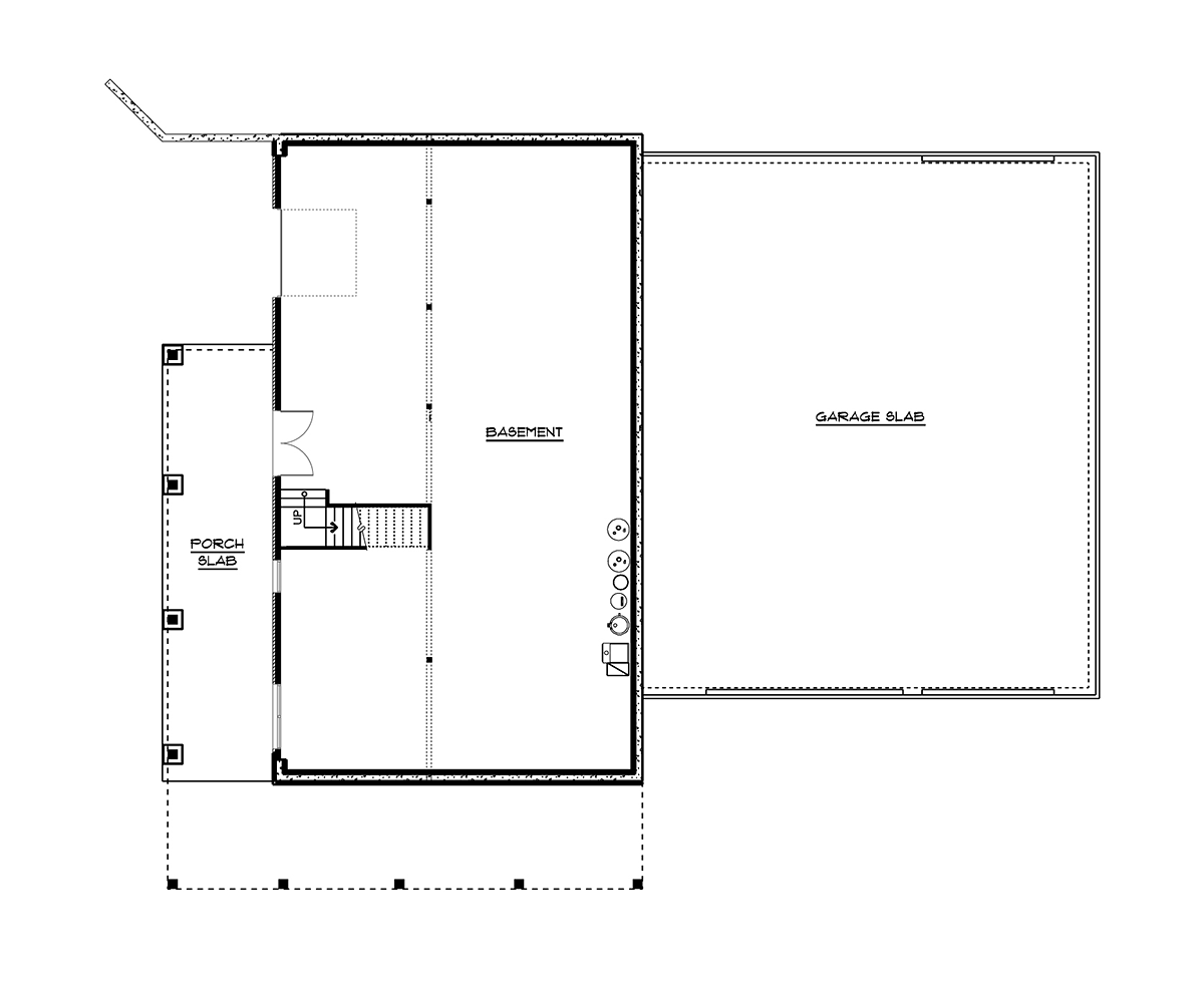 Barndominium, Craftsman, Farmhouse House Plan 41863 with 4 Beds, 3 Baths, 4 Car Garage Lower Level