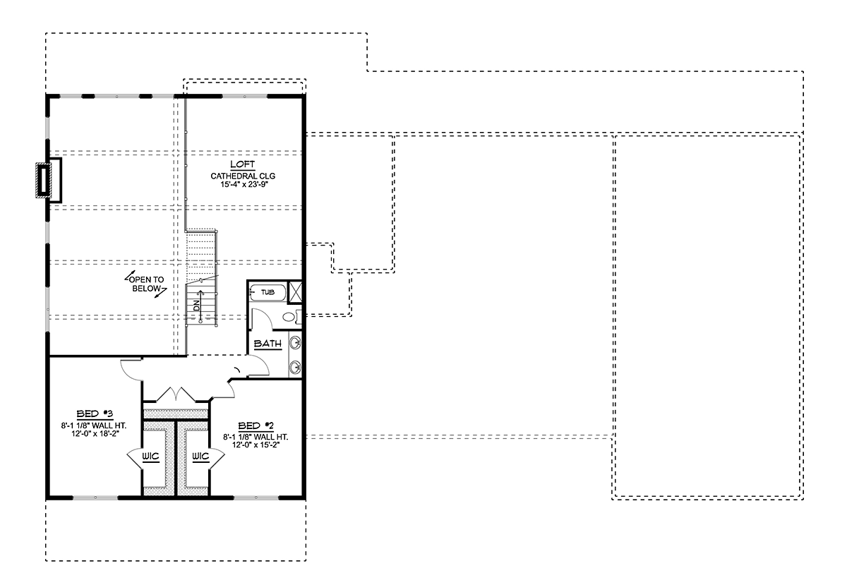 Barndominium House Plan 41895 with 4 Beds, 5 Baths, 2 Car Garage Level Two