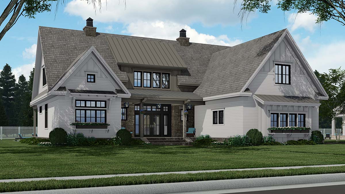 Country Plan with 3319 Sq. Ft., 4 Bedrooms, 4 Bathrooms, 2 Car Garage Picture 3