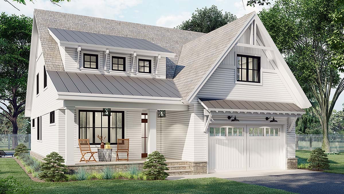 Farmhouse Plan with 2889 Sq. Ft., 4 Bedrooms, 4 Bathrooms, 2 Car Garage Picture 3