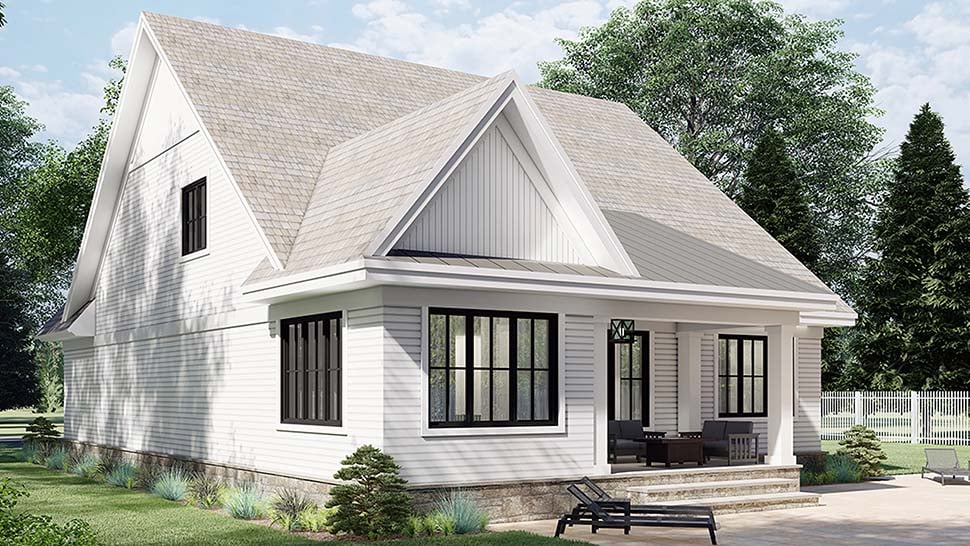 Farmhouse Plan with 2889 Sq. Ft., 4 Bedrooms, 4 Bathrooms, 2 Car Garage Picture 4
